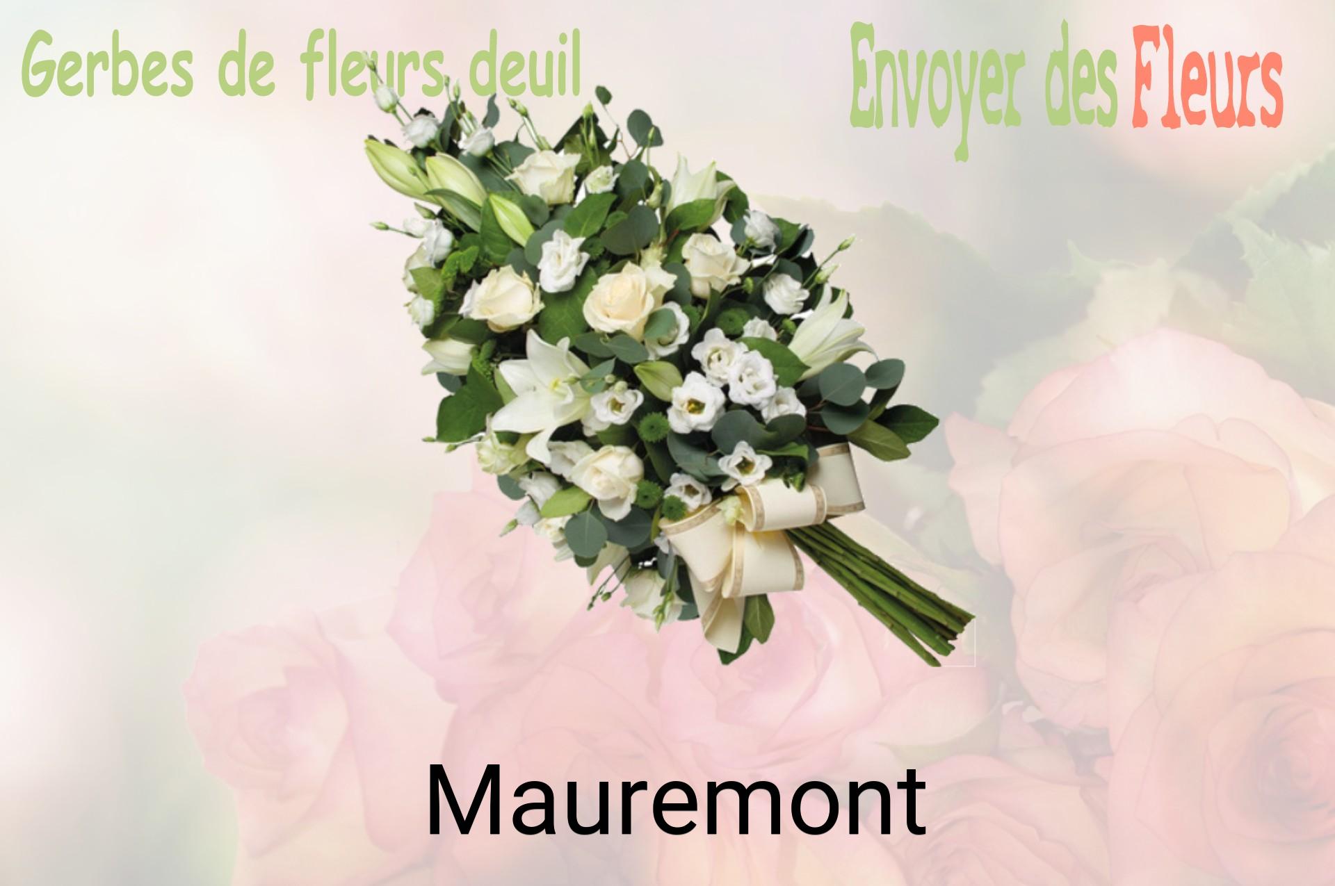 Gerbe de fleurs de deuil livrée à Mauremont